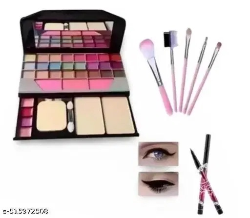 Sensational 5024 Eyeshadow , Pink Brush & Eyeliner