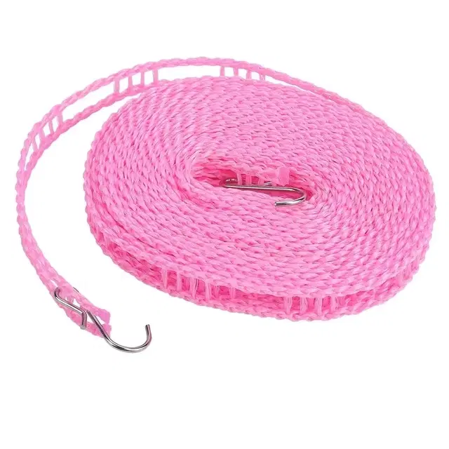 Windproof Anti-Slip Clothes Washing Line Drying Nylon Rope with Hooks/Nylon Clothesline Rope/Cloth Drying Rope/Rope for Cloth Drying