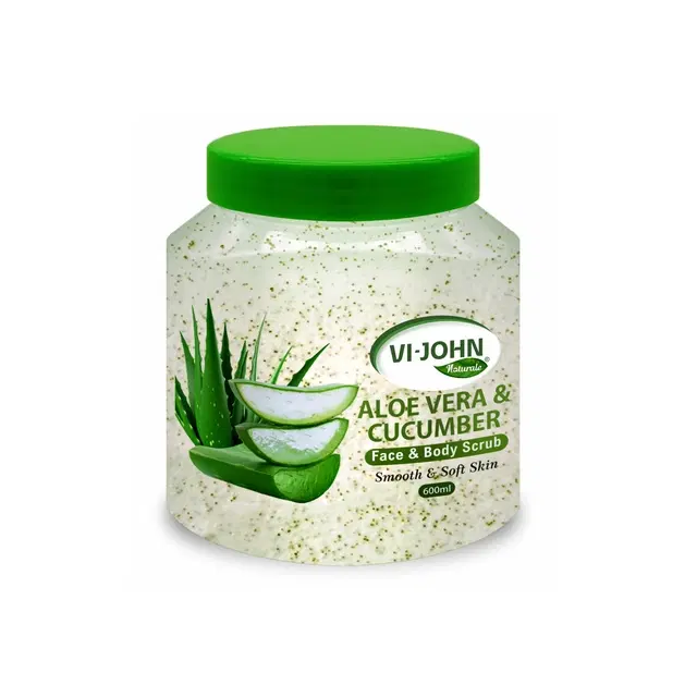 Vi-John Aloe Vera & Cucumber Face And Body Scrub - 600 ml