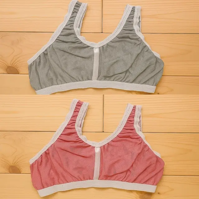 Hosiery Solid Non-Padded Bras for Women, Pack  of 2, Multicolor (34 B)