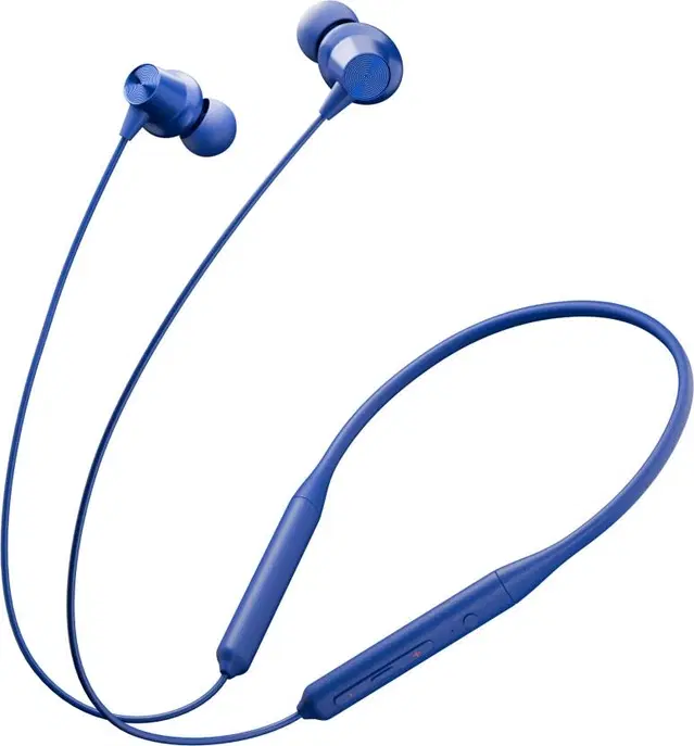 TECHFIRE T60 Pro Bullets Z Bass Neckband, Blue with Magnetic On Off ANC ENC Assorted Color