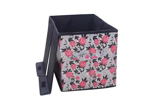 PVC Printed Multipurpose Partitioned Storage Box, Multicolor