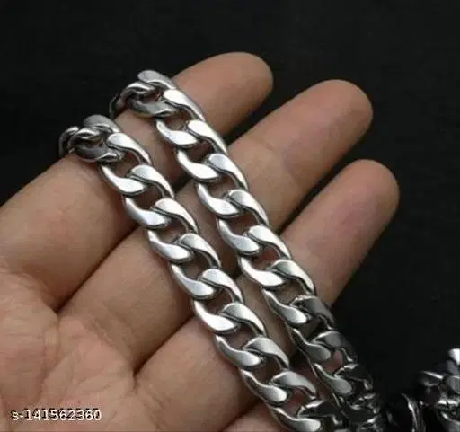 Silver Necklace Chain for Men (Silver)