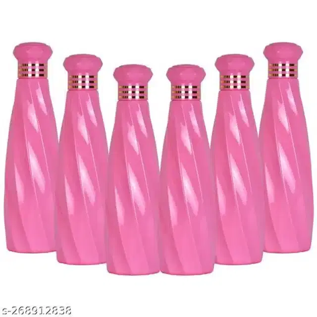 Water Bottle Set, Pink, 1000 ml, Pack of 6