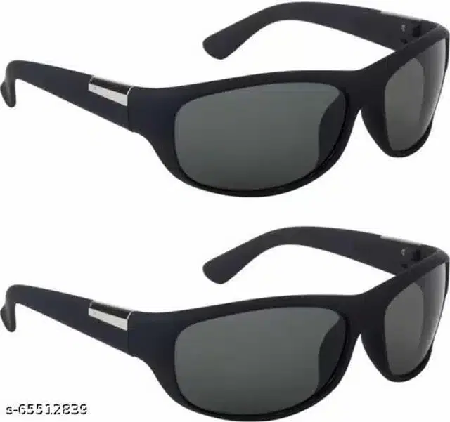 Sunglasses for Unisex, Pack of 2 (Black)