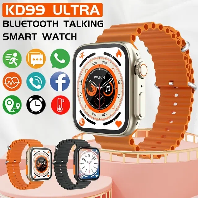 Nylon Strap Smart S8 Ultra Smart Watch for Men & Women, Orange