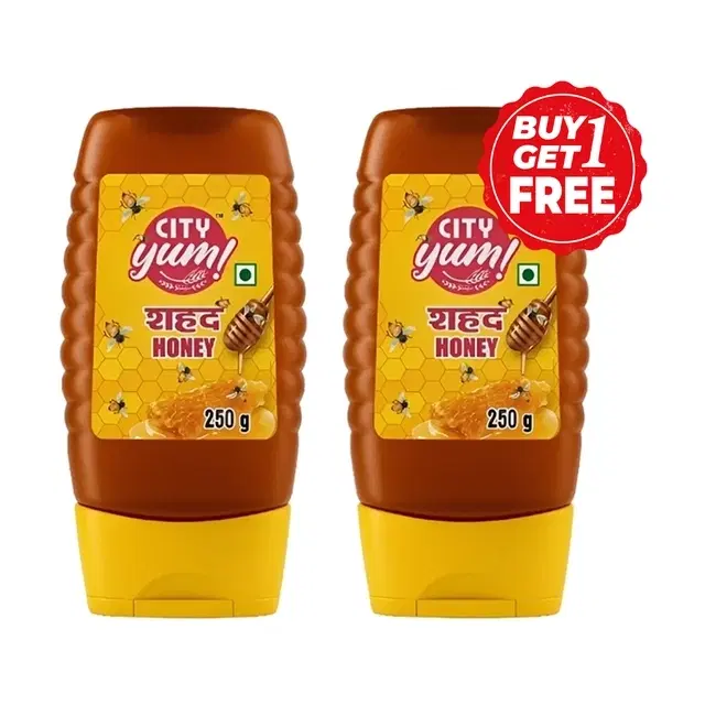 City Yum Honey Squeezy Bottle 2X250 g (Buy 1 Get 1 Free)