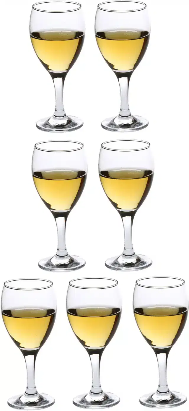 Liquor cum Cocktail Glasses, Transparent, 250 ml, Pack of 7
