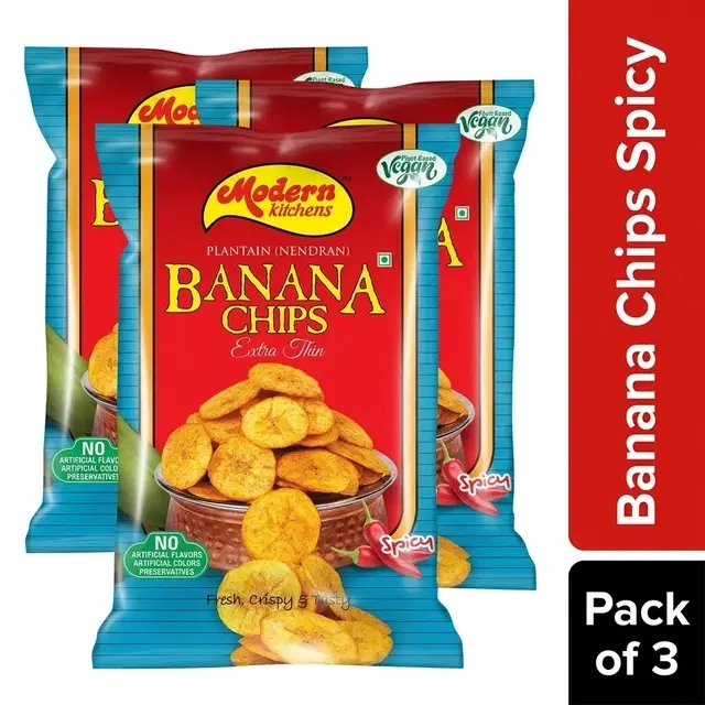 Modern Kitchens Banana Chips Spicy 17 g - Pack of 3