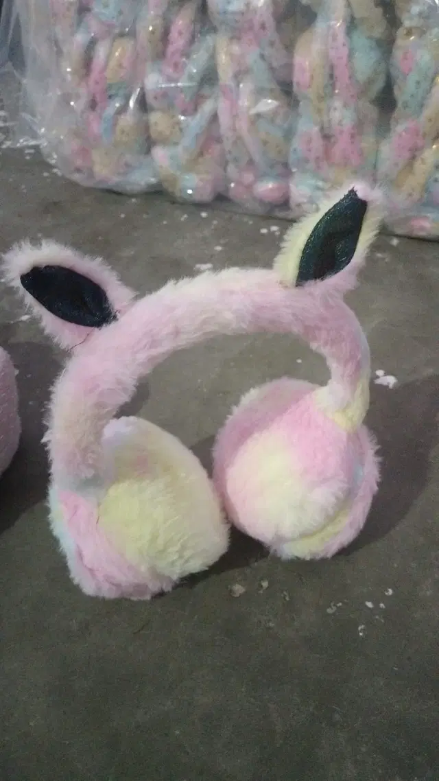 Fur Earmuffs for Girls, Pink, Pack of 1