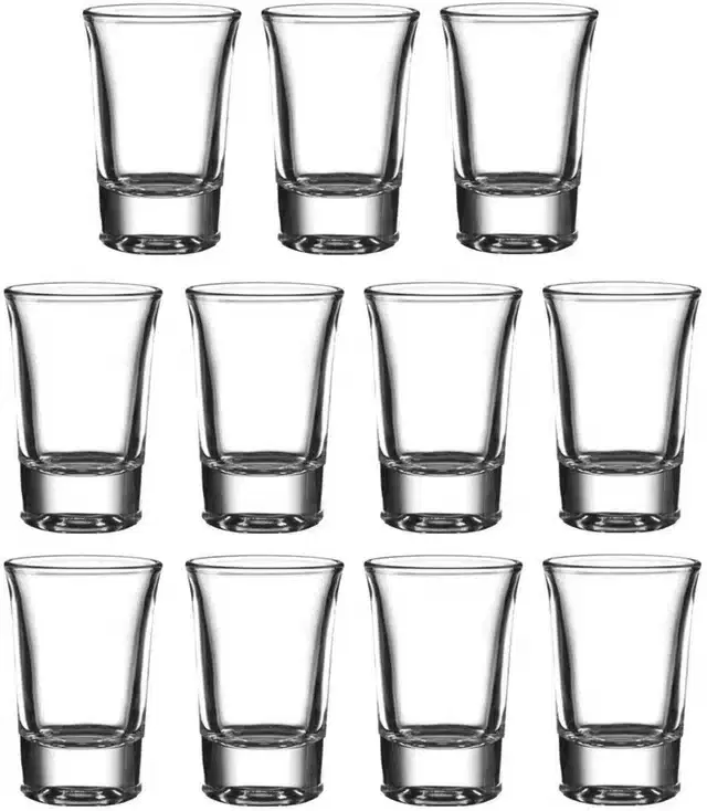 Liquor cum Cocktail Glasses, Transparent, 30 ml, Pack of 11