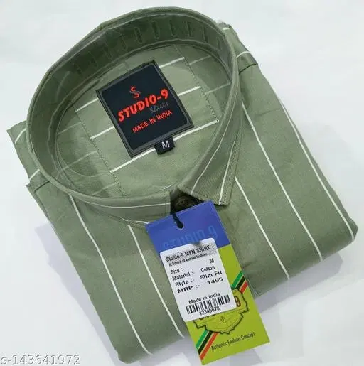 Cotton Blend Checked Shirt for Men, Pista (L) Pack of 1