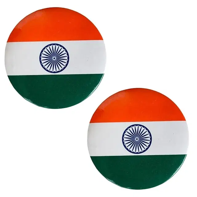 Tricolour Indian Flag Bagdes, Pack of 2