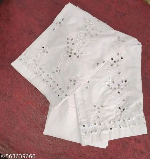 Cotton Solid Pant for Women, White (S)