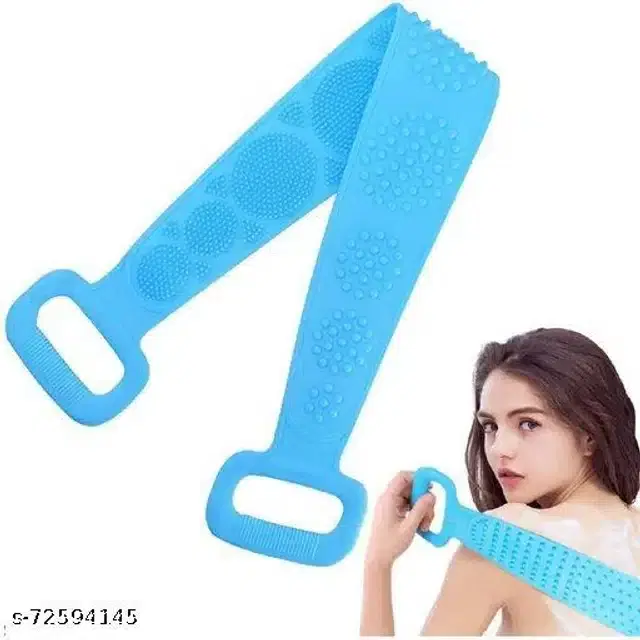 Silicone Body Scrubber, Aqua Blue