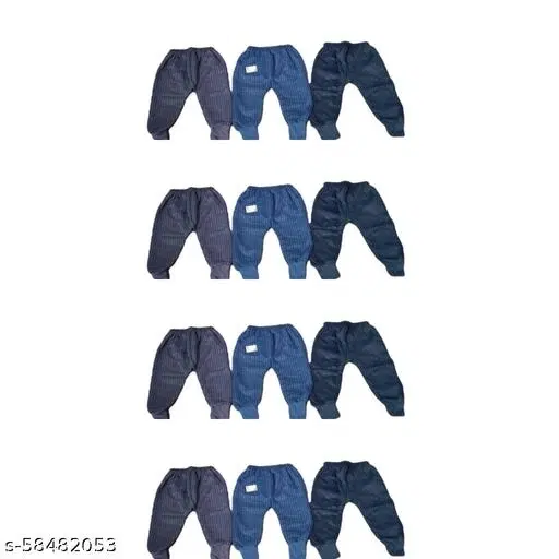 Woolen Thermal Bottomwear for Kids, Pack of 12 (Multicolor, 3-4 Years)