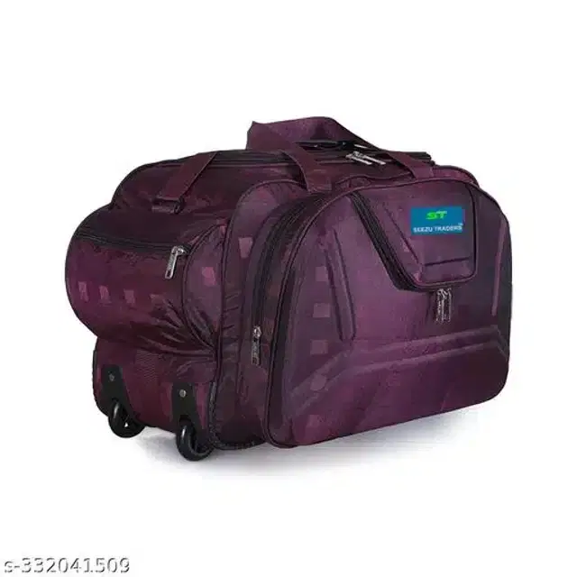 Nylon Duffel Bag, Wine, 60 L