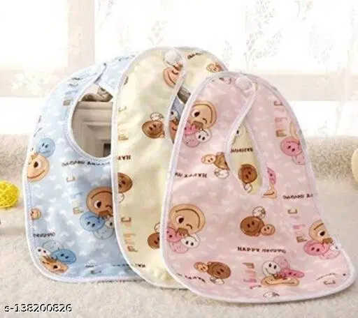 Pack Of 3 Baby Bibs,Apron #Waterproof Buttoned