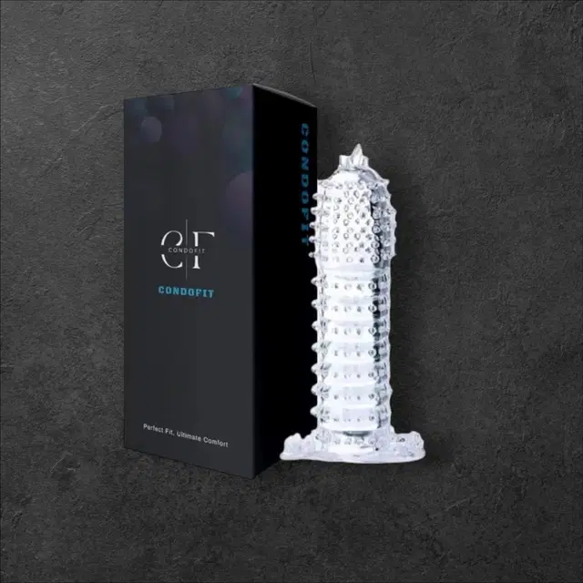 Crystal Dotted Reusable Condom for Men, Transparent, Pack of 1