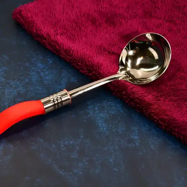 Durable Round Spoon with Handle, Assorted