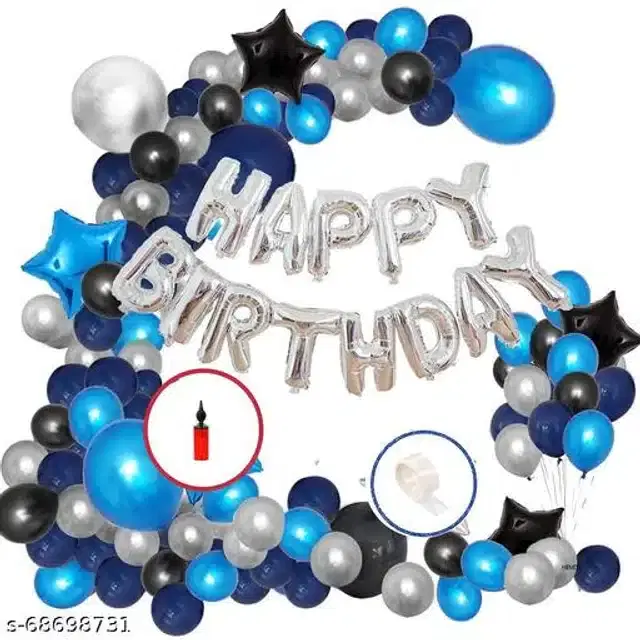 Birthday Party Decoration Kit, Multicolor, Set of 45