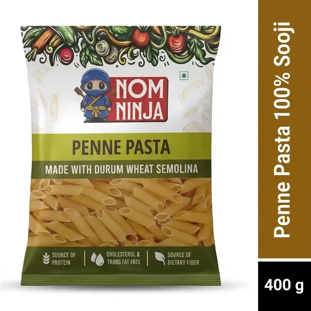 Nom Ninja Penne Pasta 400 g (100 % Sooji)