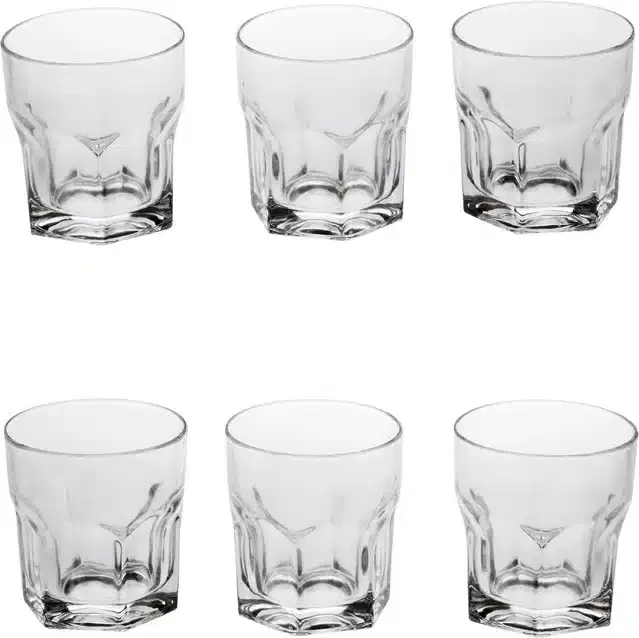 Liquor cum Cocktail Glasses, Transparent, 250 ml, Pack of 6