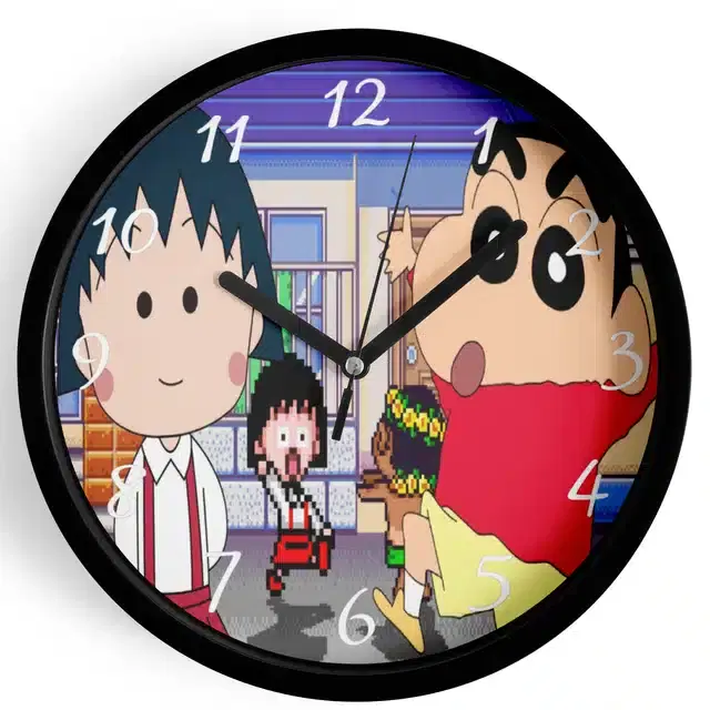 Shinchan Analog Wall Clock, Multicolor, 7 Inches
