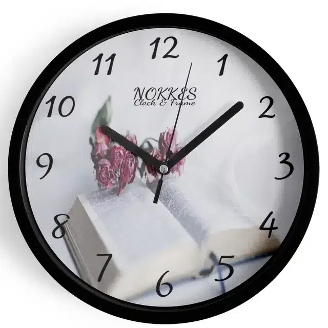 Plastic Printed Wall Clock, Multicolor, 7 Inches