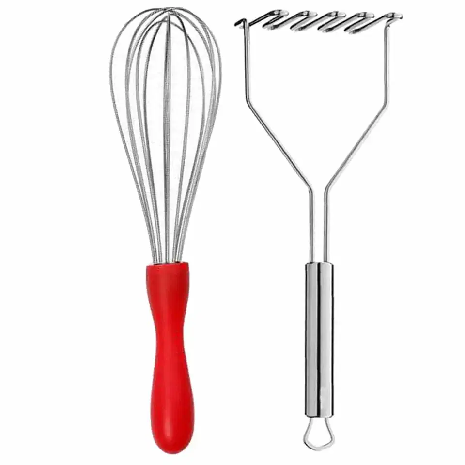 Oc9 Stainless Steel Egg Whisk & Potato Masher For Kitchen Tool Set, Oc-45