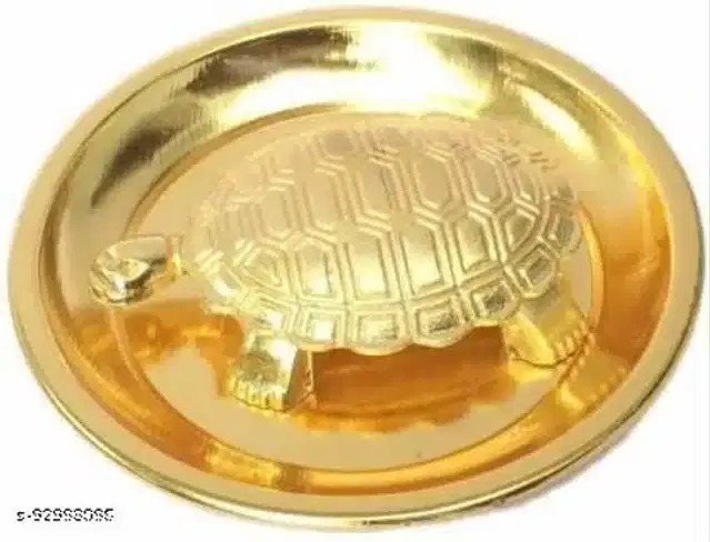 Copper Tortoise Plate, Gold, Set of 1