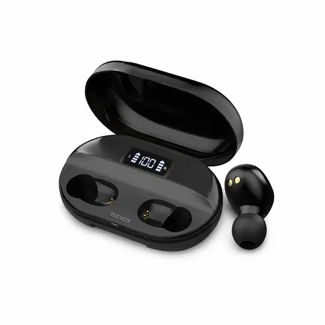 TecSox PowerHouse Wireless Earbuds [Black]