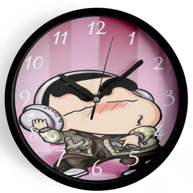 Shinchan Analog Wall Clock, Multicolor, 7 Inches