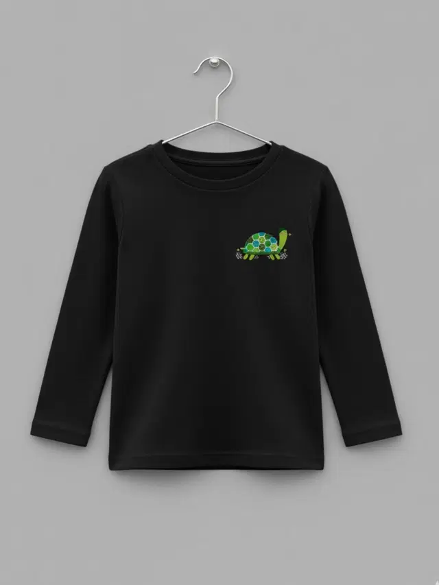 Cotton Printed T-Shirt For Kids, Black, 2-3 Years, Pack Of 1