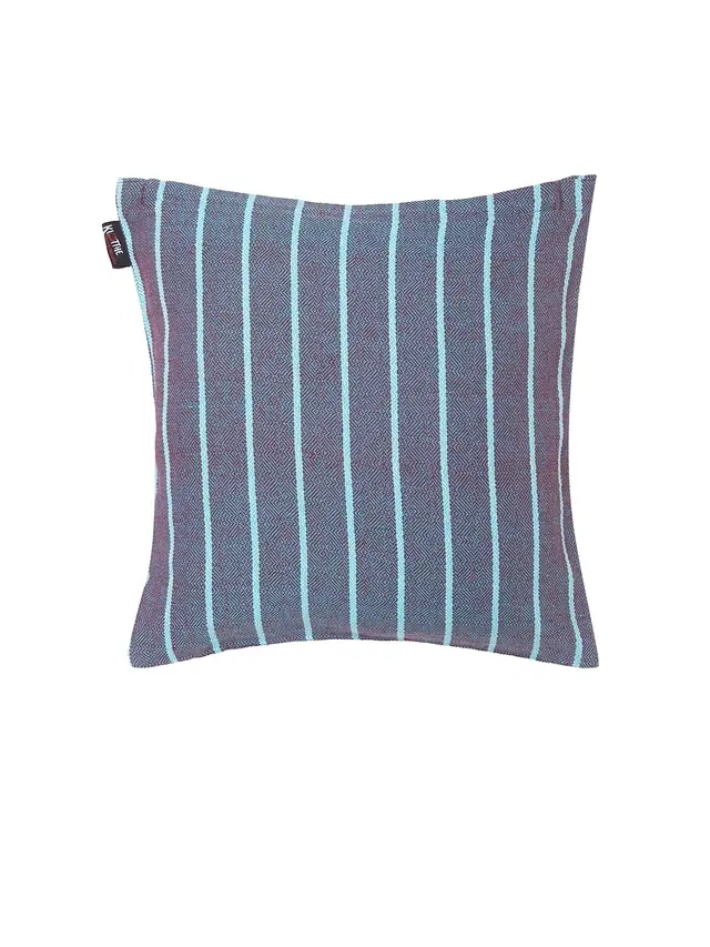 Cotton Cushion Cover, Blue, 16x16 inches