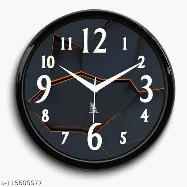 Designer Analog Wall Clock, Black