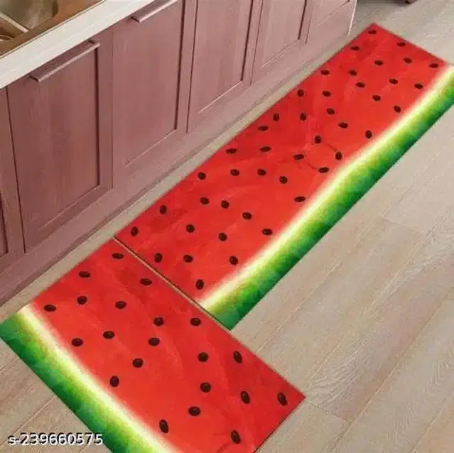 Anti Slip Kitchen Mat, Multicolor, 16x20 inches, Pack of 2