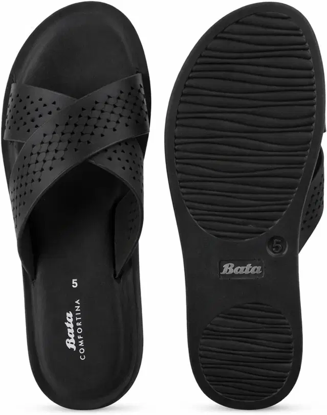 Bata Casual Sandals for Women (Black, 6 UK/India)