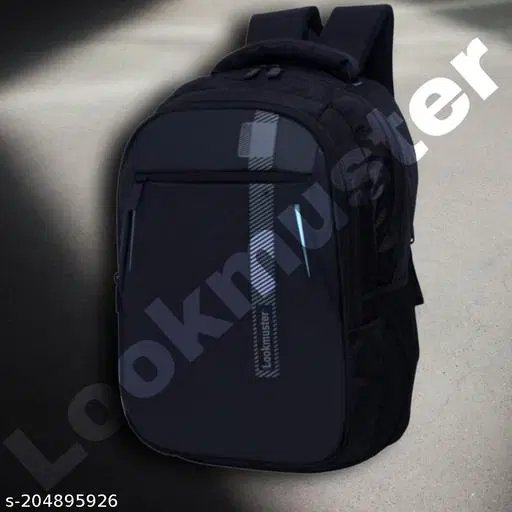 Nylon Backpack for Men & Women, Black
