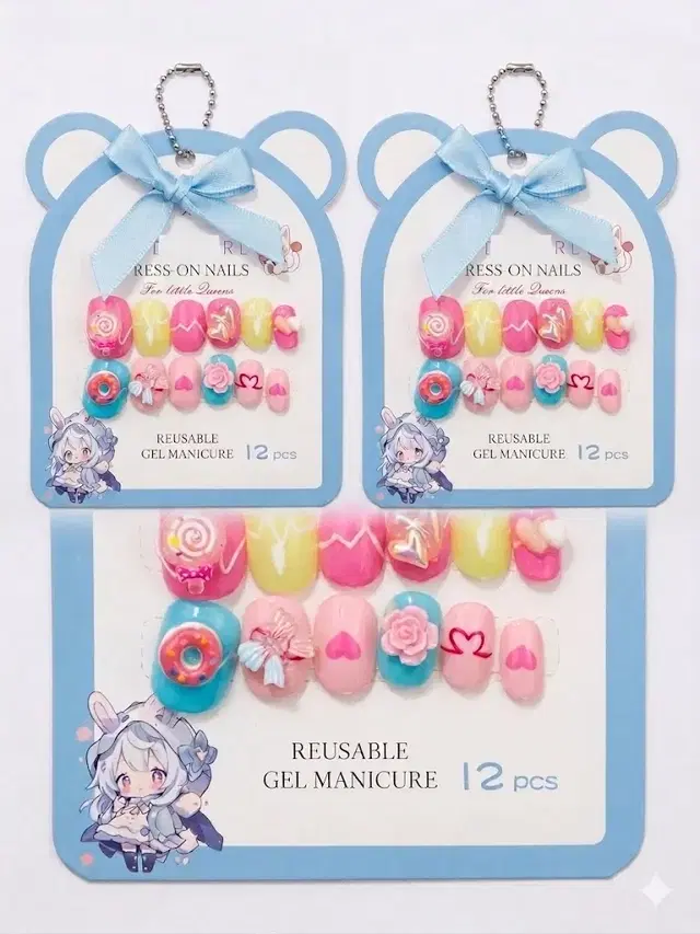 Plastic Press On Nails (Pack of 2)