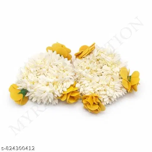 Designer Hair Clips for Women (White, Pack of 2)