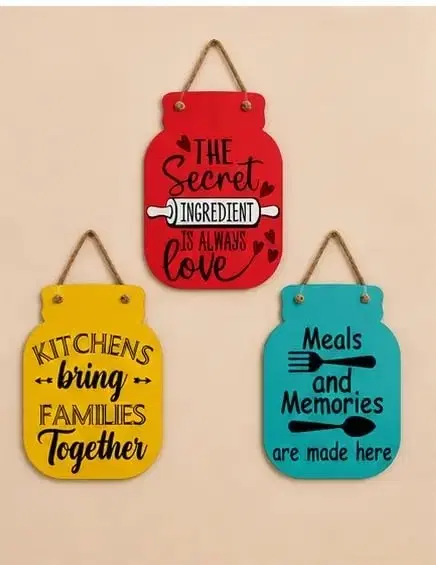 Kc Arts Kitchen Decoration Wooden Jar Wall Hanging