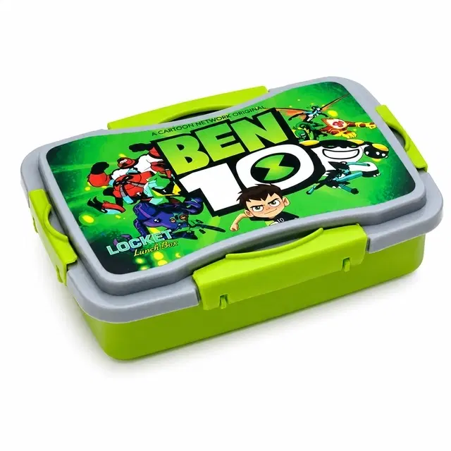 Parikshit Ben-10 Lunch box for kids & school., Green