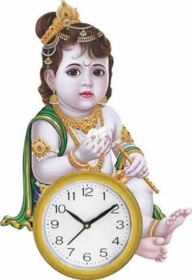 Wooden Wall Clock for Office and Living Room, Multicolor