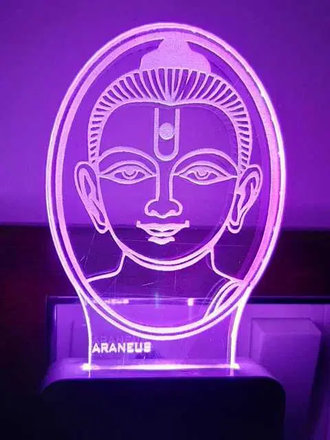 Unicept Baps Swaminarayan Nilkanth Varni 3D 7 Color Changing Night Lamp, Multicolor, NE-16
