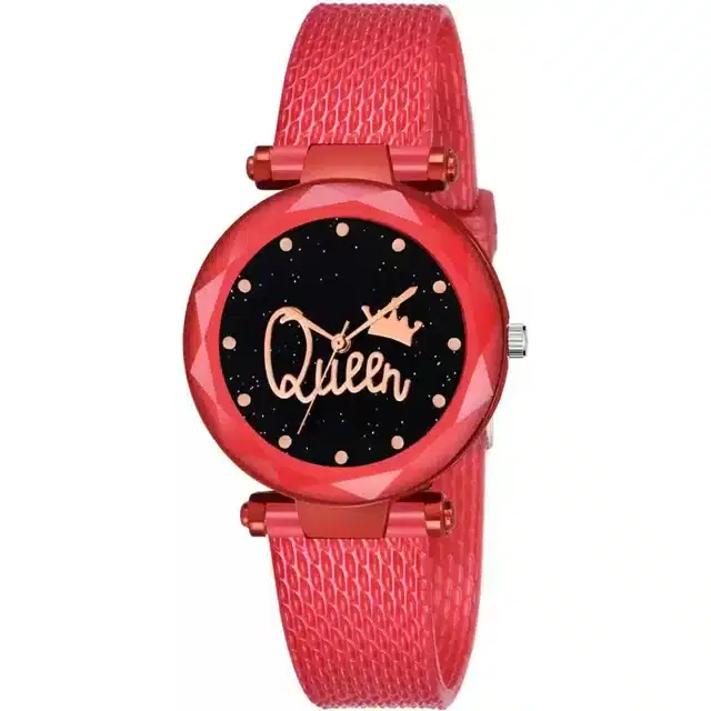 Analog Watch for Girls (Red)