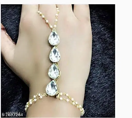 Alloy Bracelets for Women & Girls, White