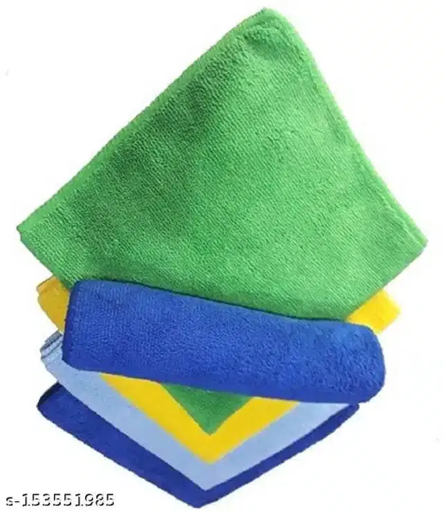 Microfiber Bath Towel, Multicolor, 40x40 cm, Pack of 5