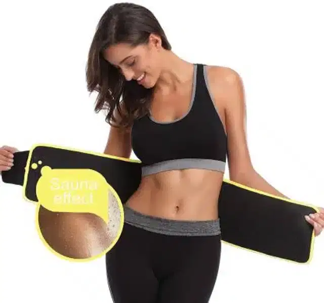 Professional Sweat Slim Belt for Weight Loss, Black