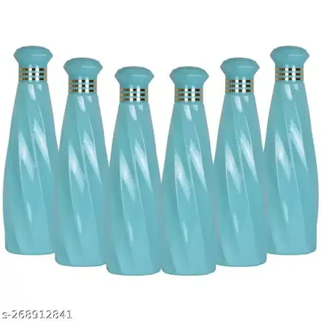Water Bottle Set, Blue, 1000 ml, Pack of 6